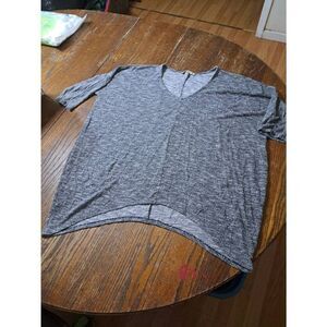 Small Express One Eleven Oversized Irregular Hem Black Grey Lightweight Sweater